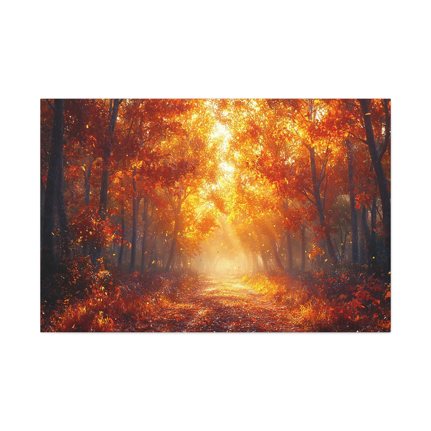 Golden Blaze: Autumn's Pathway