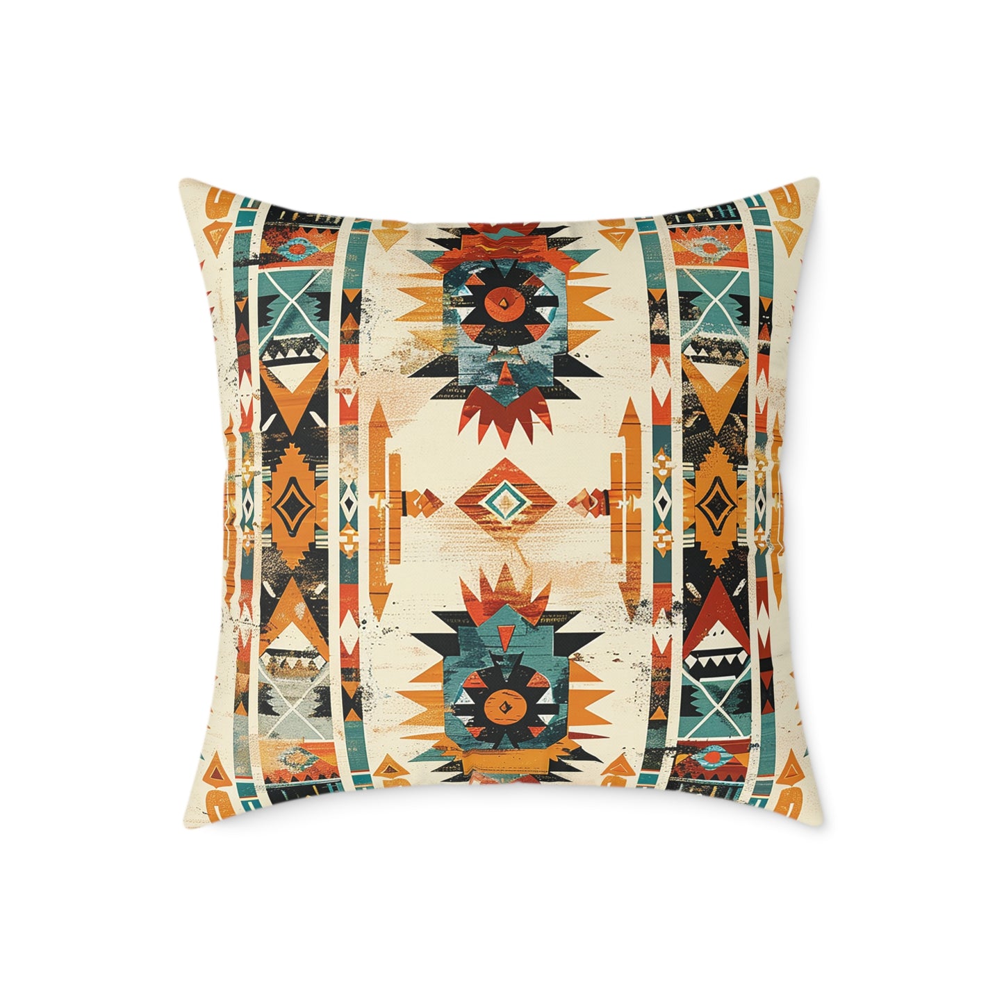 Southwestern Sunburst Tribal Decorative Pillow