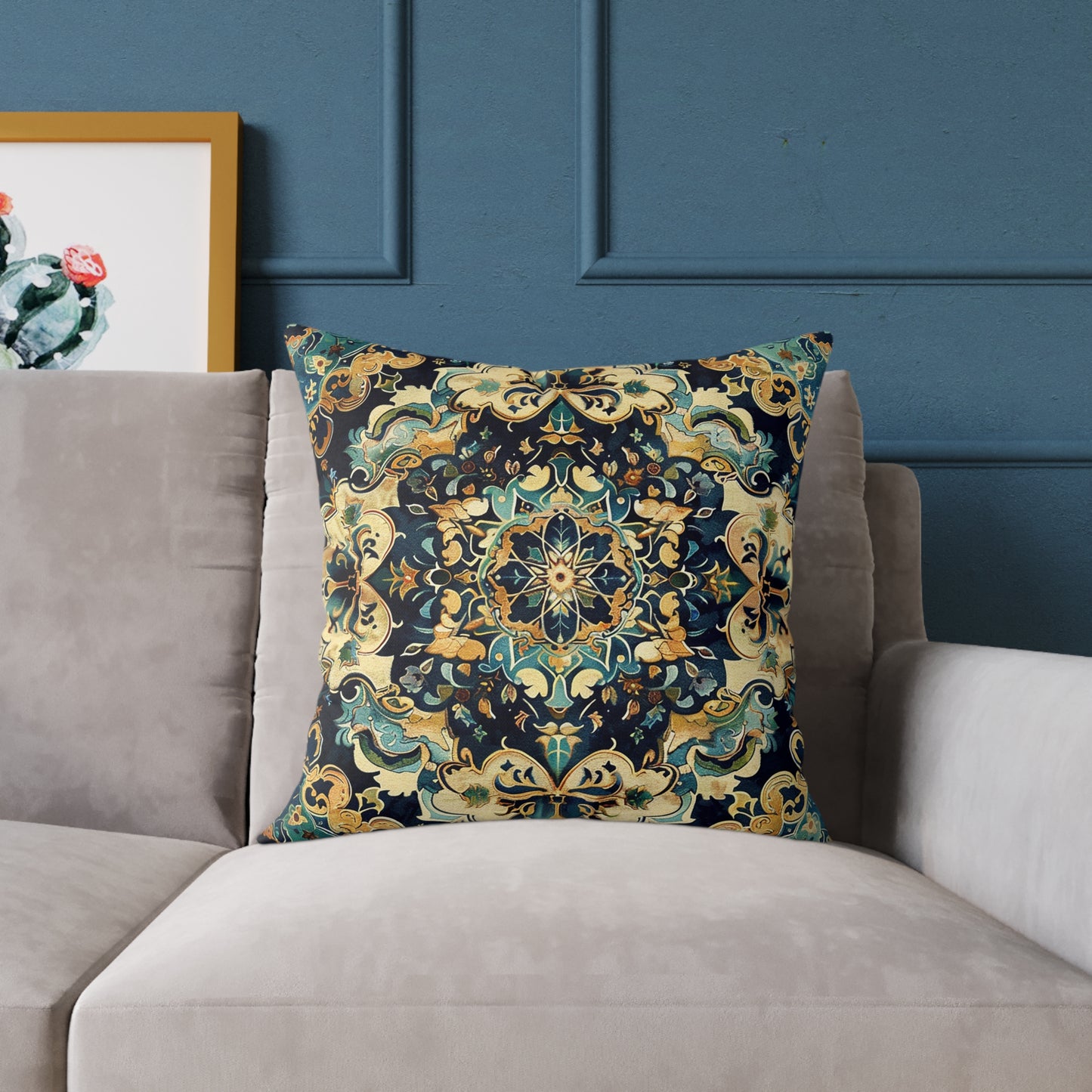 Regal Mandala Tapestry Decorative Pillow