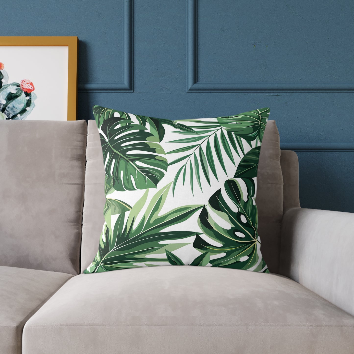 Palm Leaf Accent Pillow