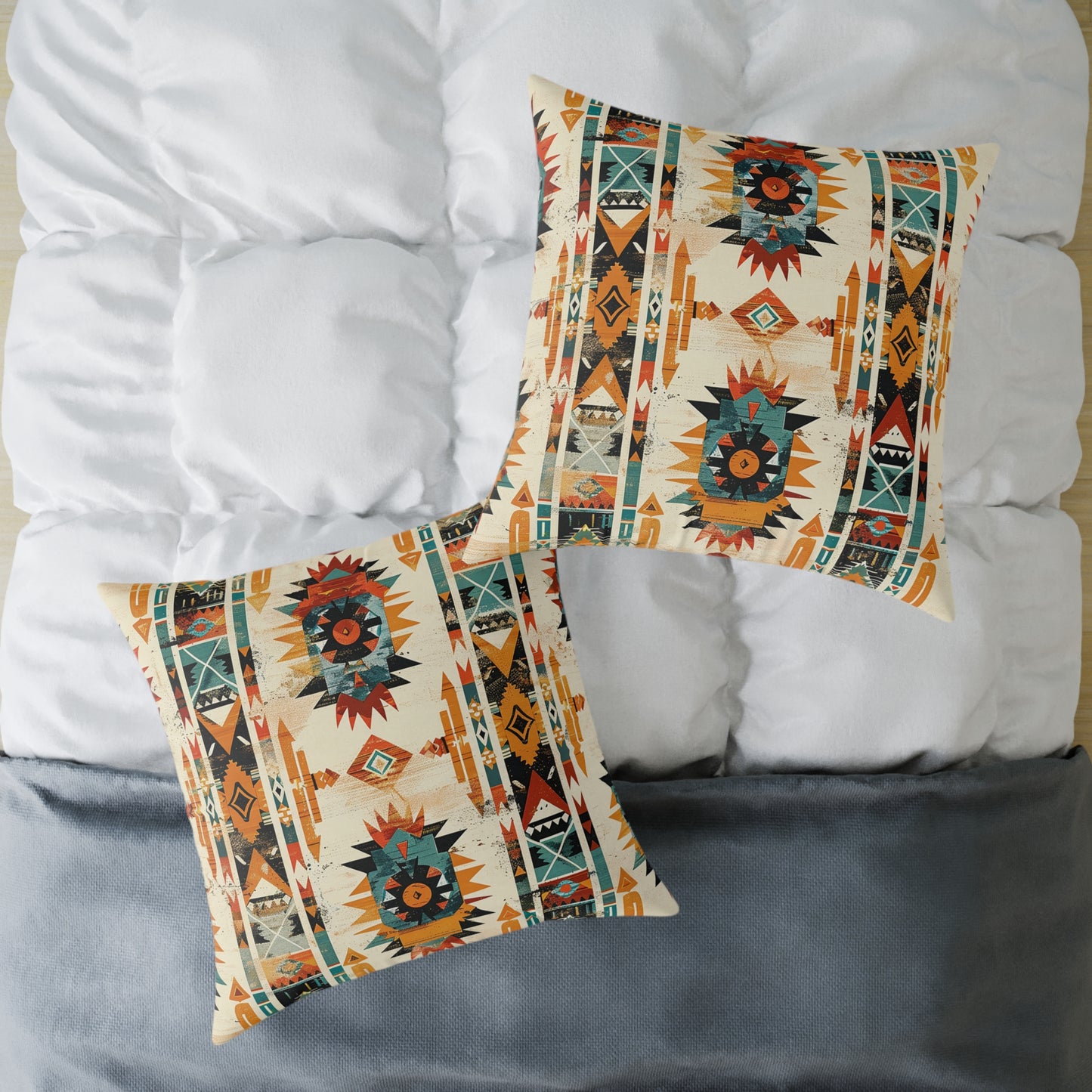 Southwestern Sunburst Tribal Decorative Pillow