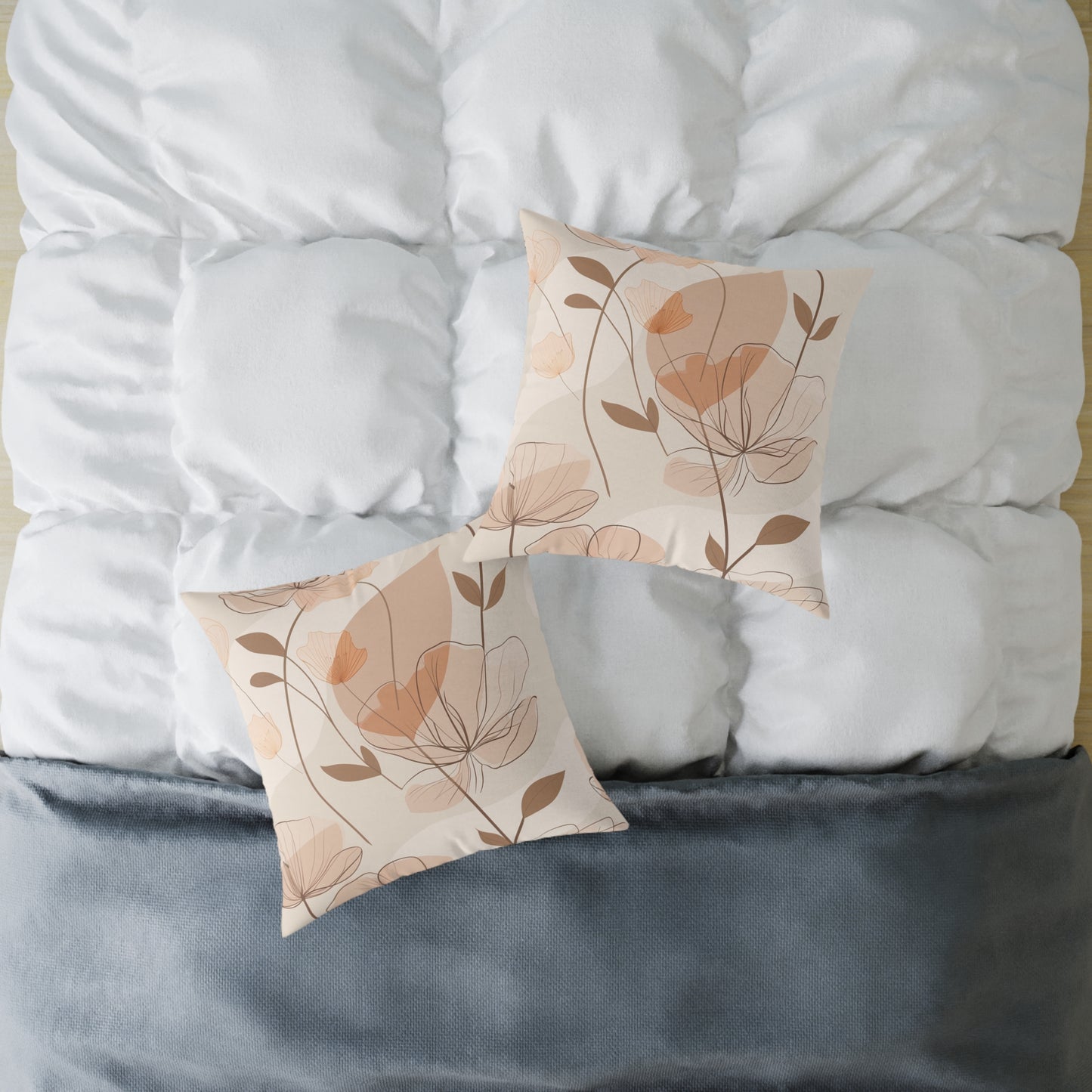 Soft Floral Elegance Pillow