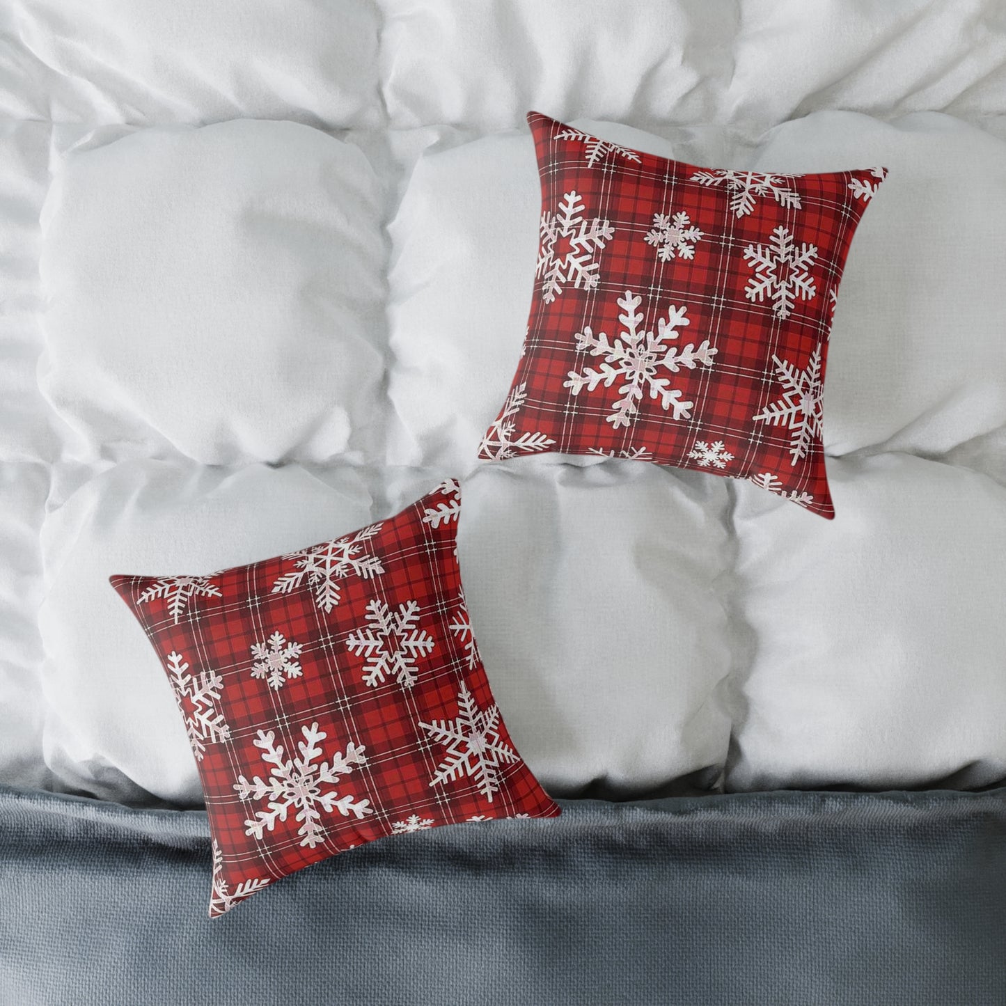 Festive Snowflake Pillow