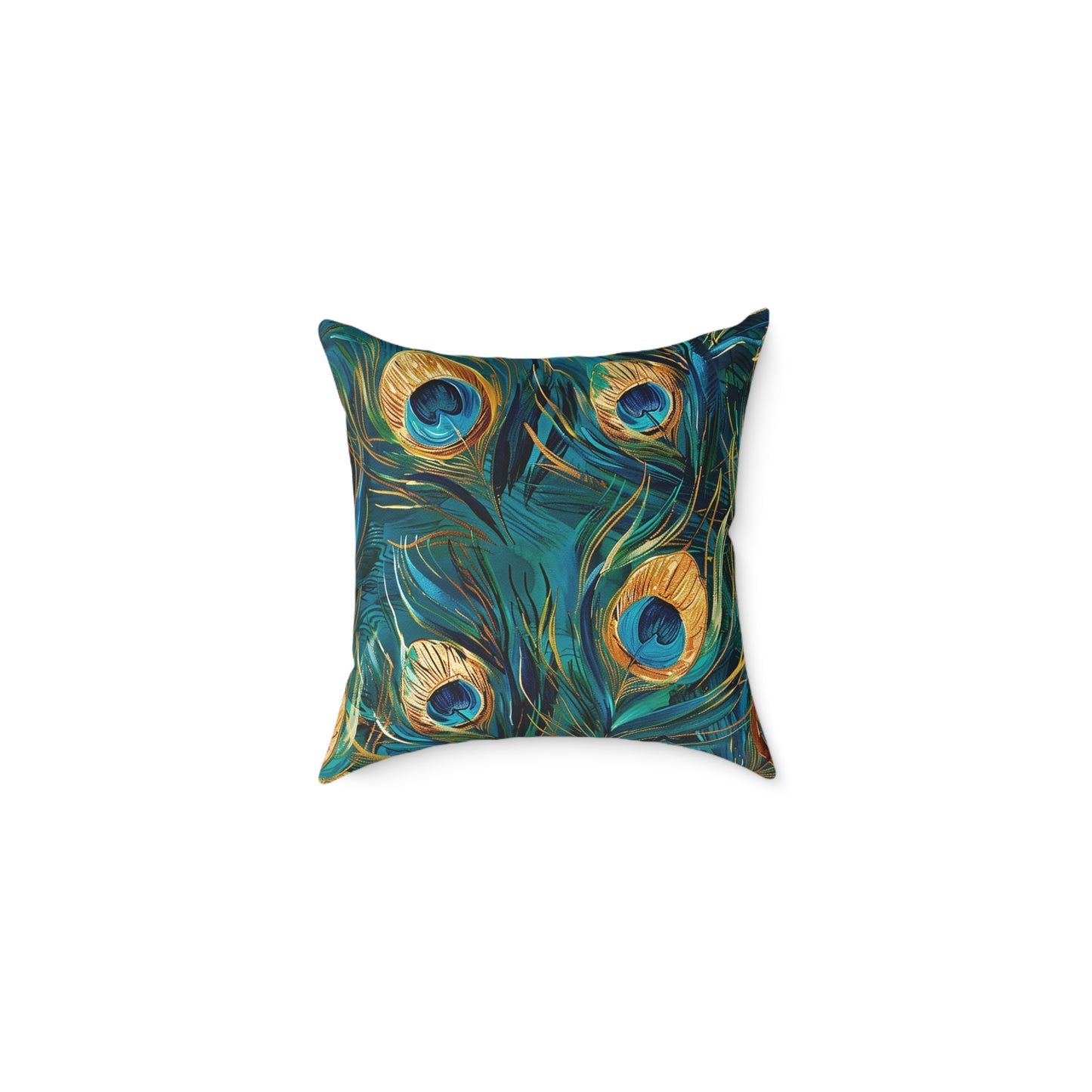 Peacock Elegance Decorative Pillow