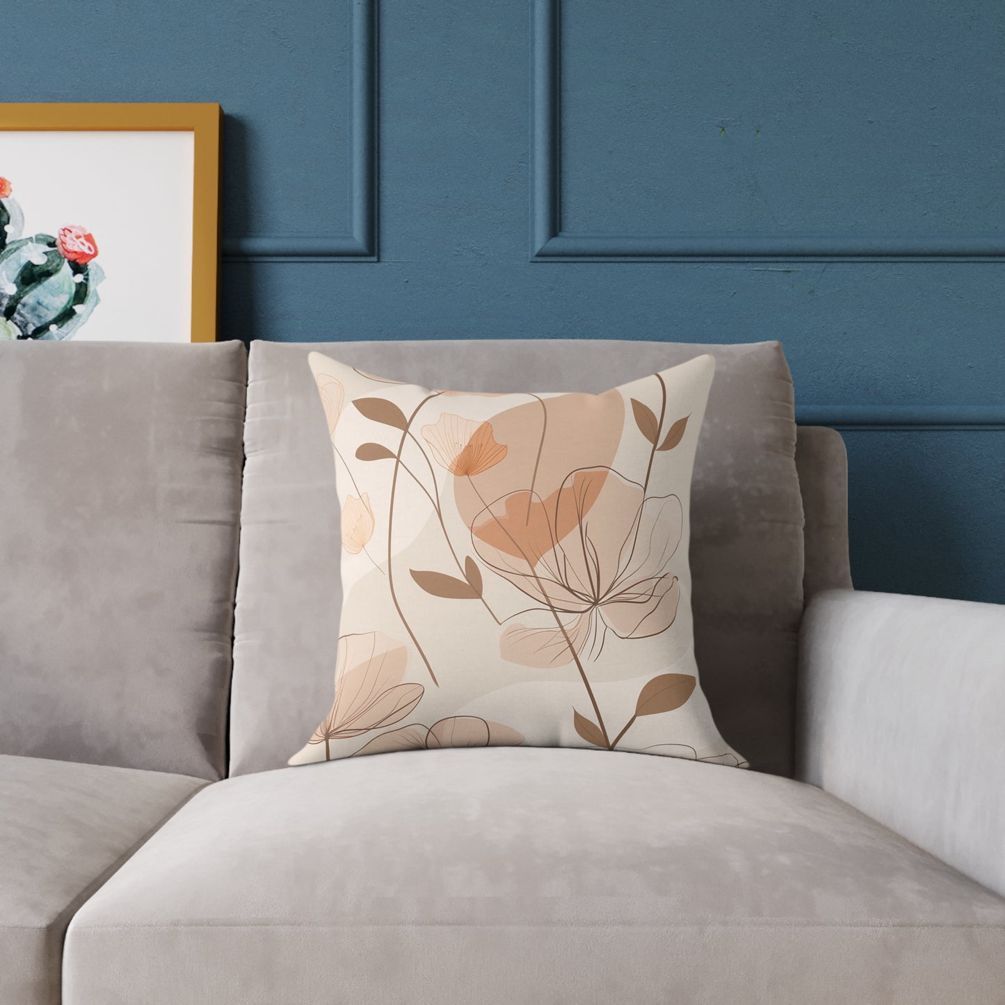 Soft Floral Elegance Pillow