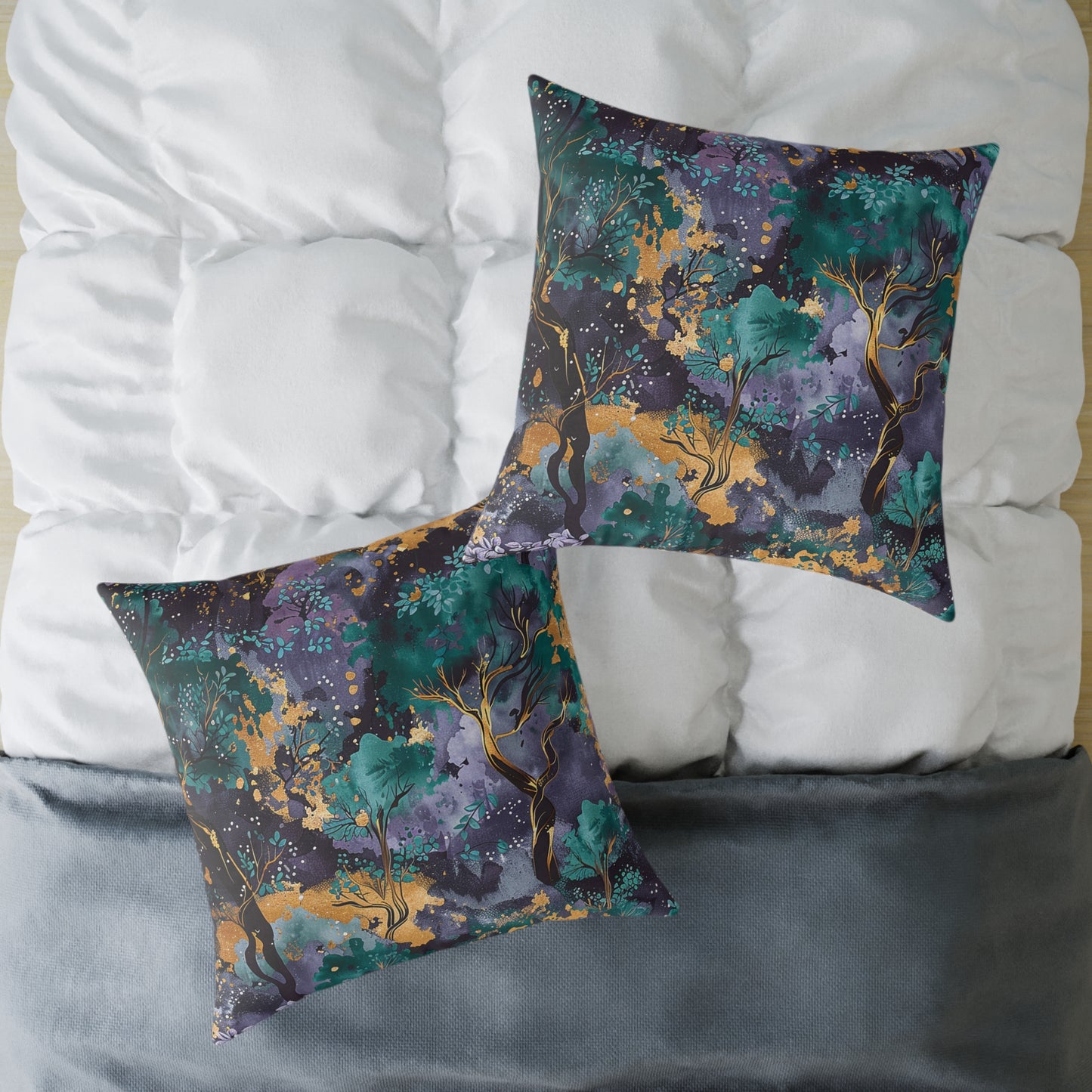 Midnight Woodland Themed Pillow