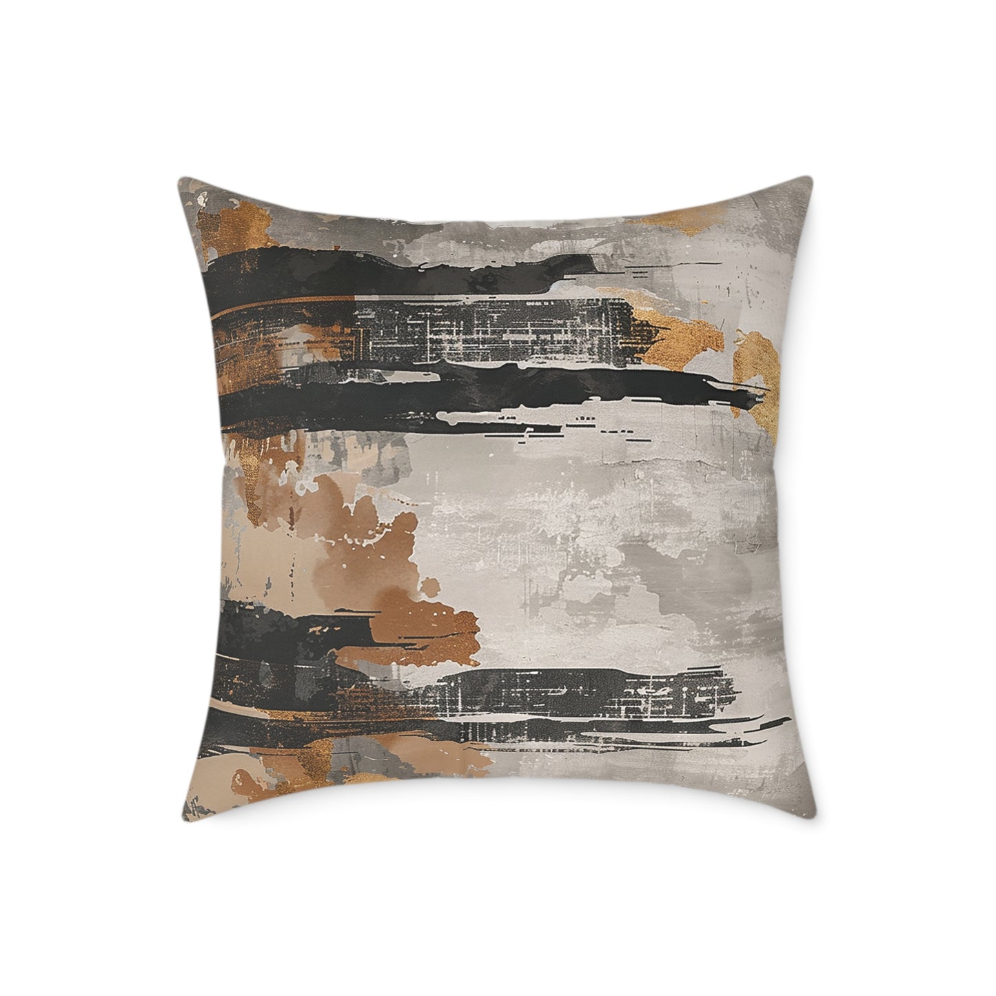 Abstract Earth Tones Brushstroke Pillow