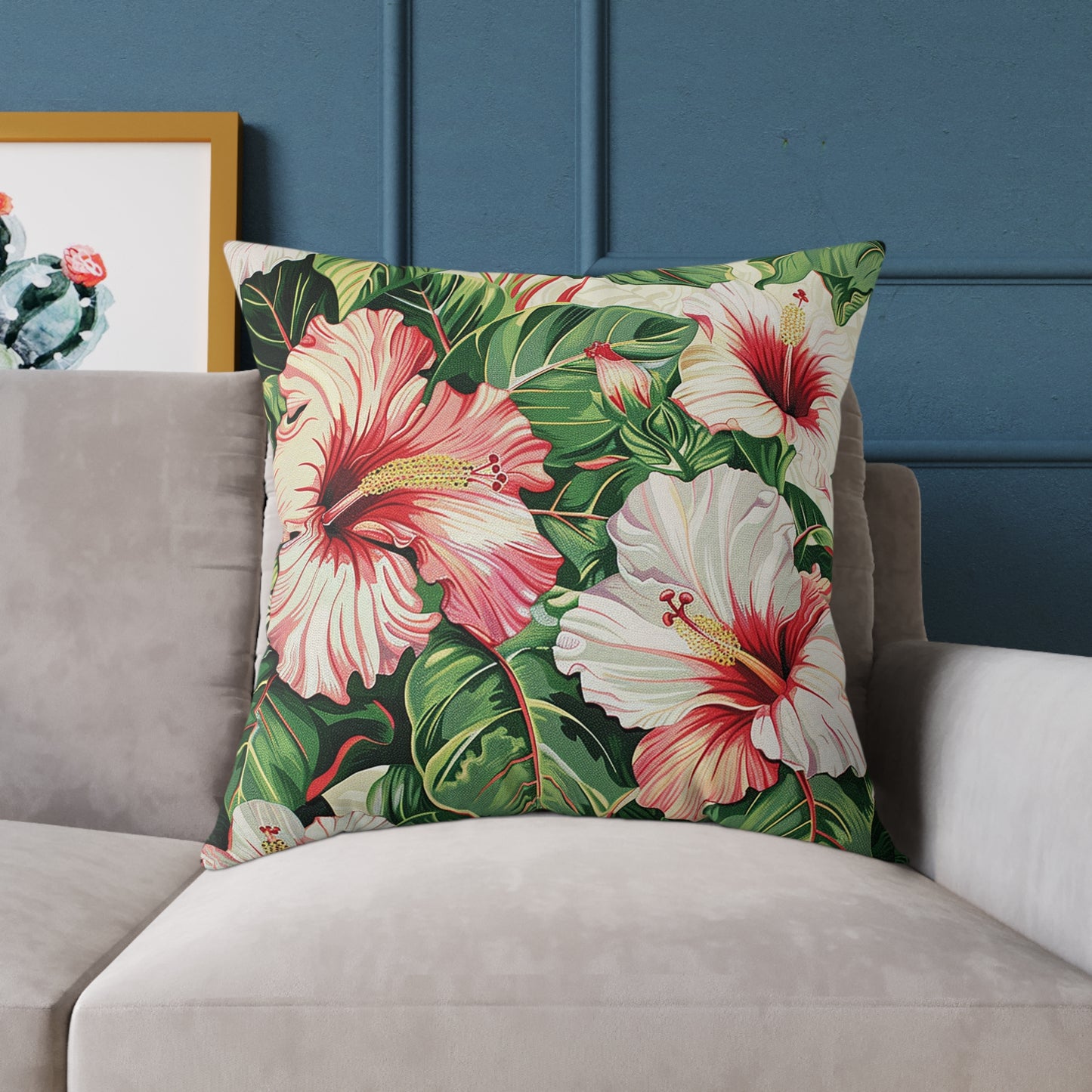 Hibiscus Floral Pillow