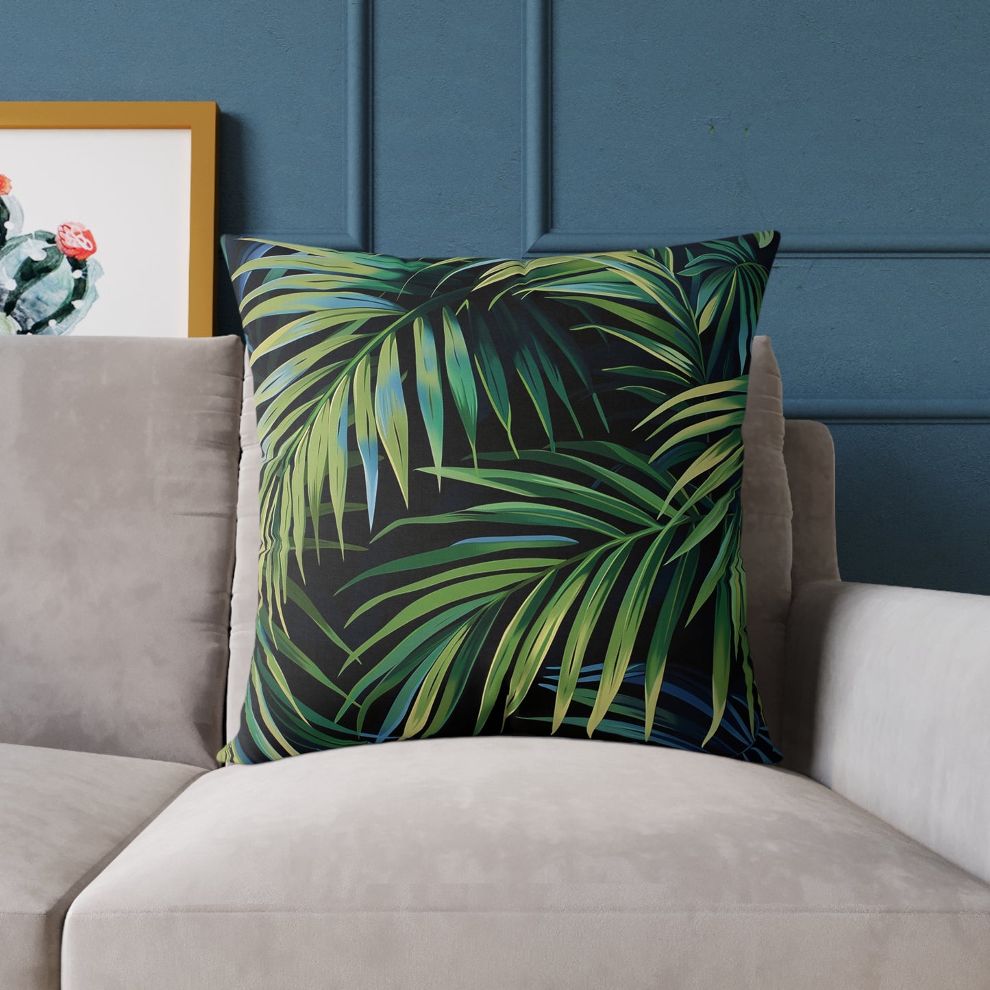 Tropical Palm Leaf Design Pillow