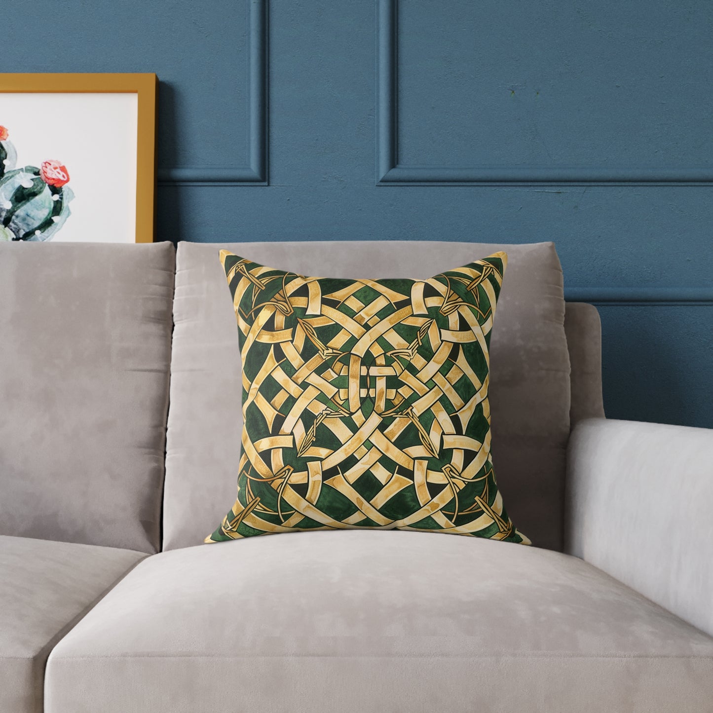 Celtic Gold Knot Pillow