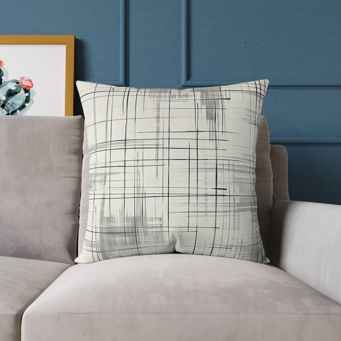 Minimalist Grid Decorative Pillow