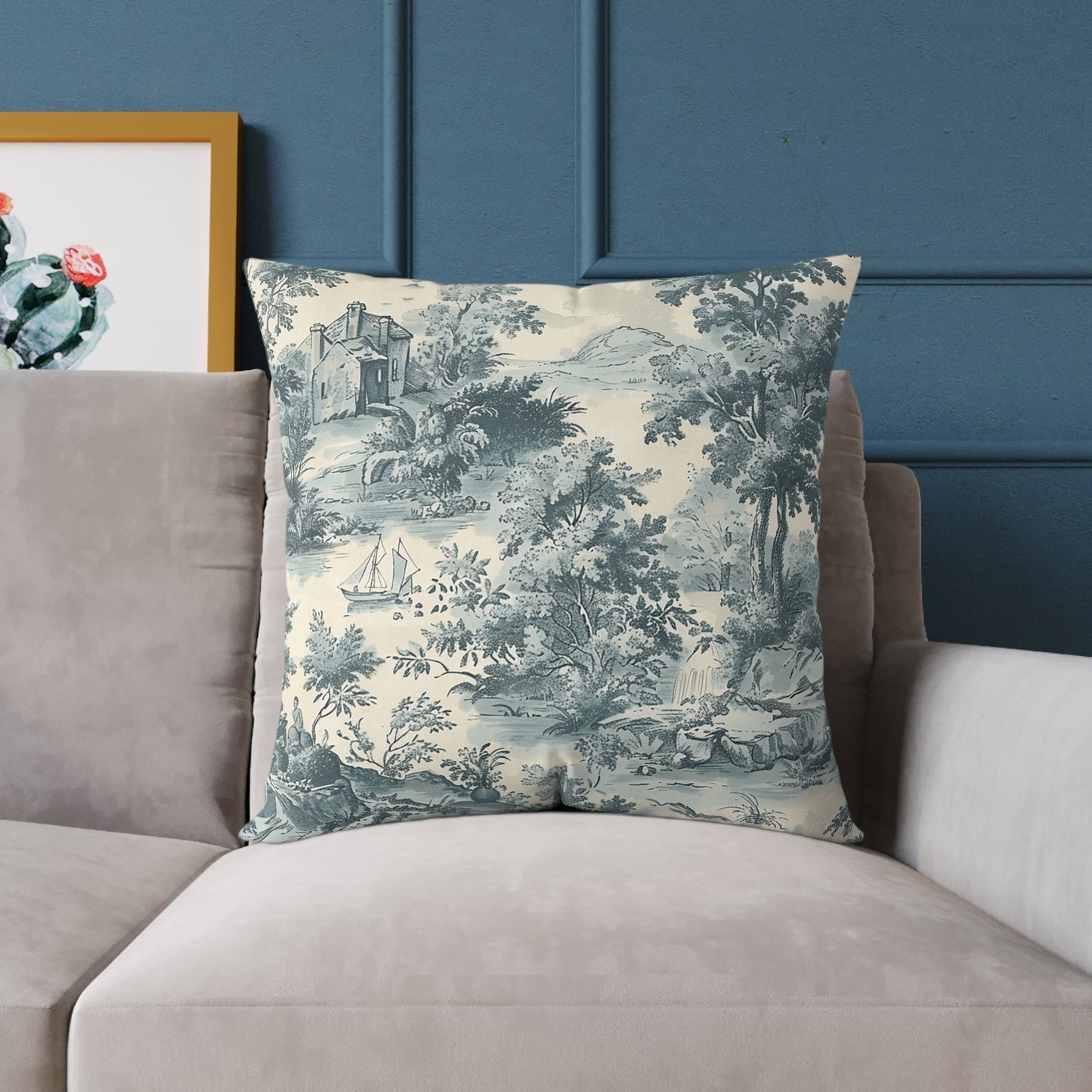 Classic Countryside Scene Pillow