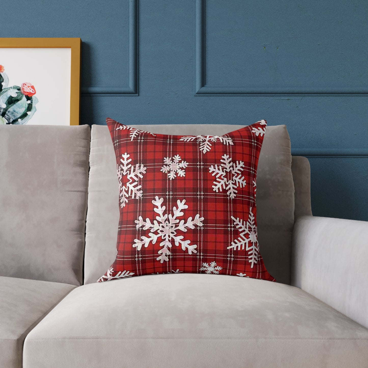 Festive Snowflake Pillow