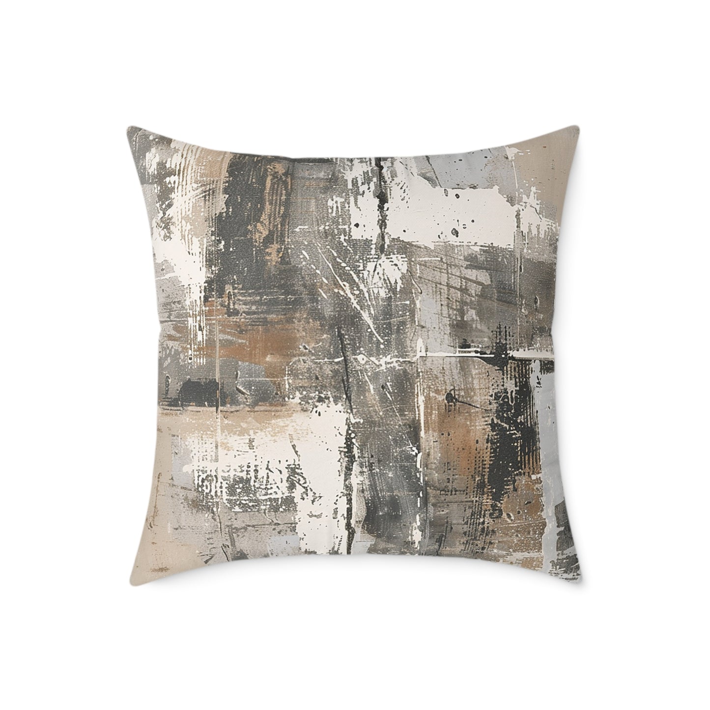 Abstract Earth Tones Pillow