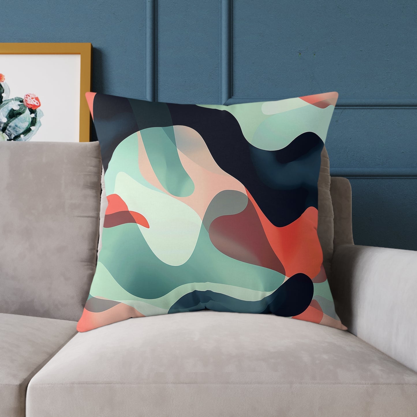 Abstract Waves Decorative Pillow