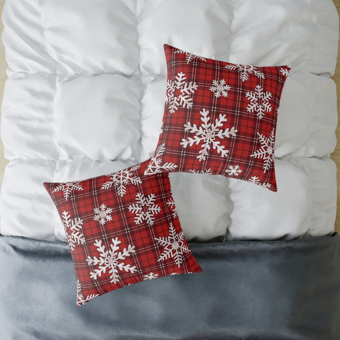 Festive Snowflake Pillow