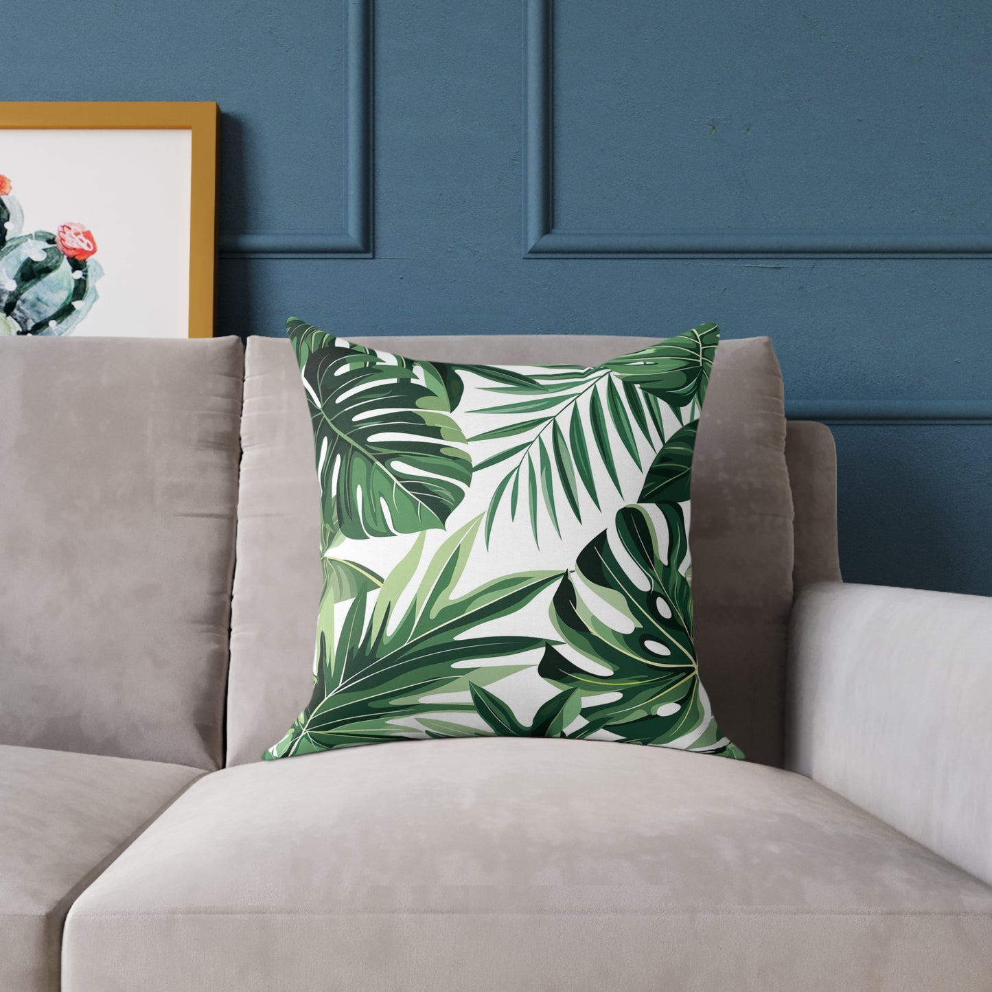 Palm Leaf Accent Pillow