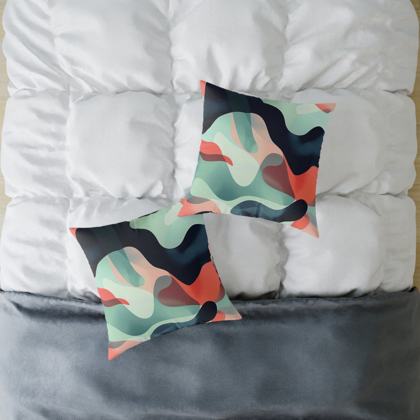 Abstract Waves Decorative Pillow