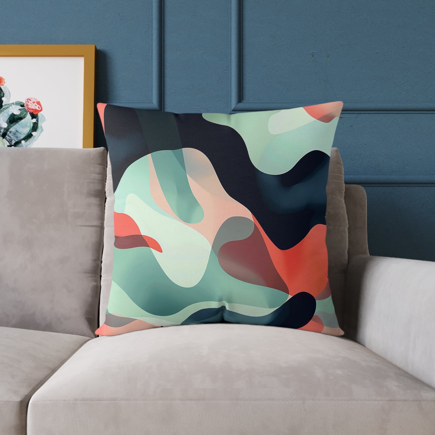 Abstract Waves Decorative Pillow