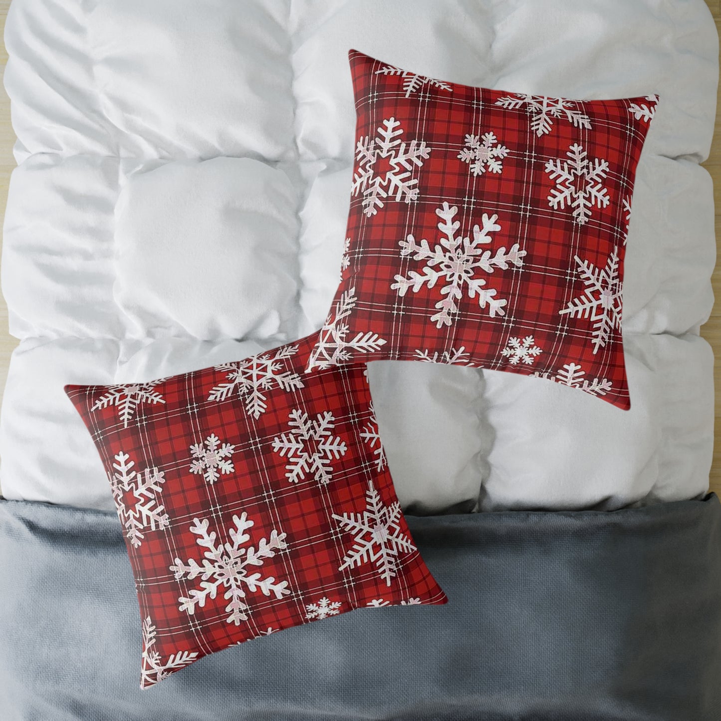 Festive Snowflake Pillow