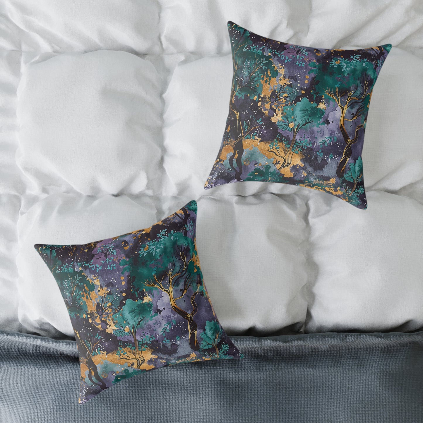 Midnight Woodland Themed Pillow