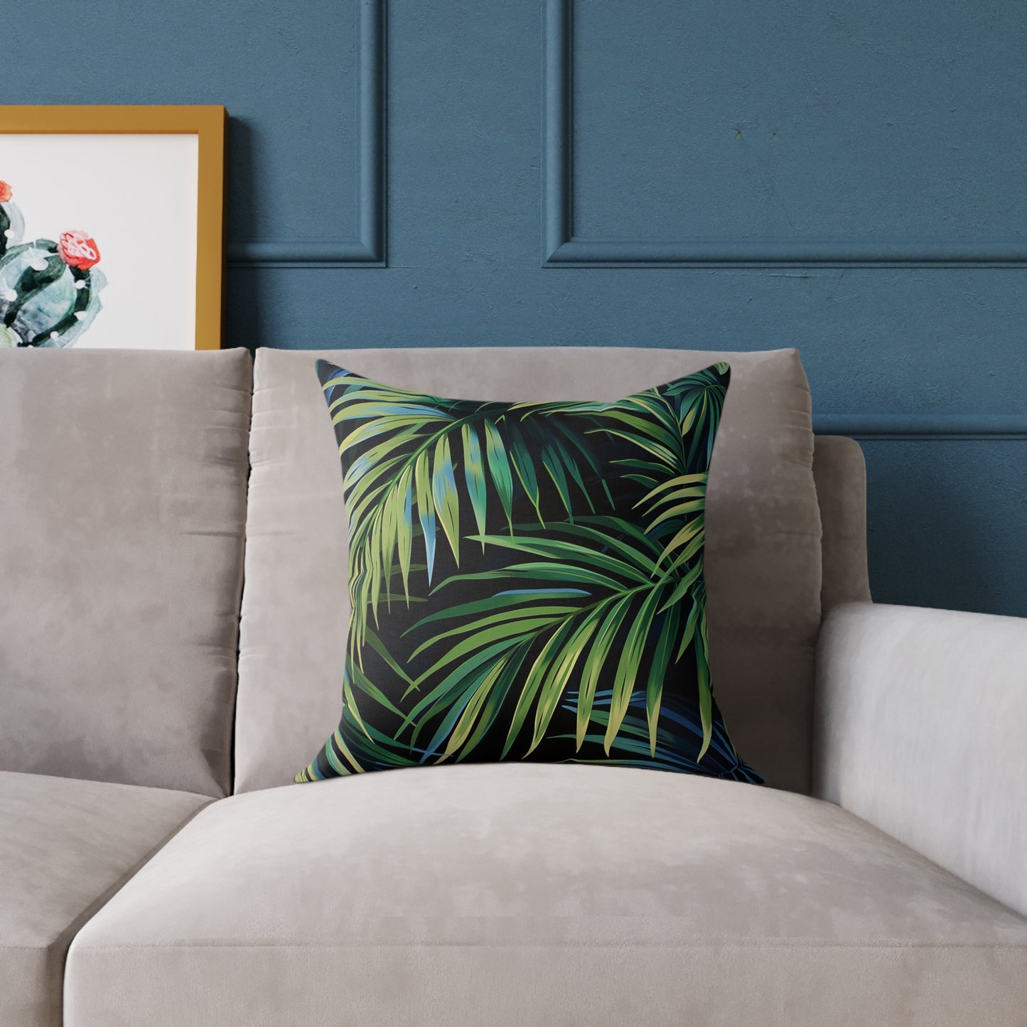 Tropical Palm Leaf Design Pillow