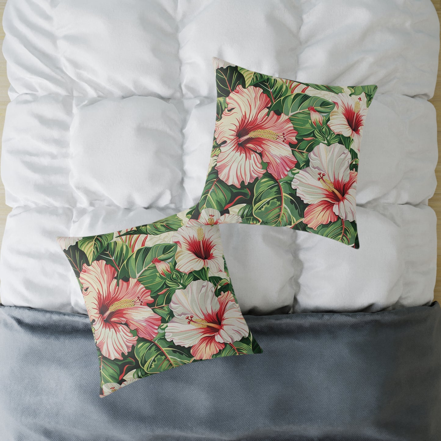 Hibiscus Floral Pillow