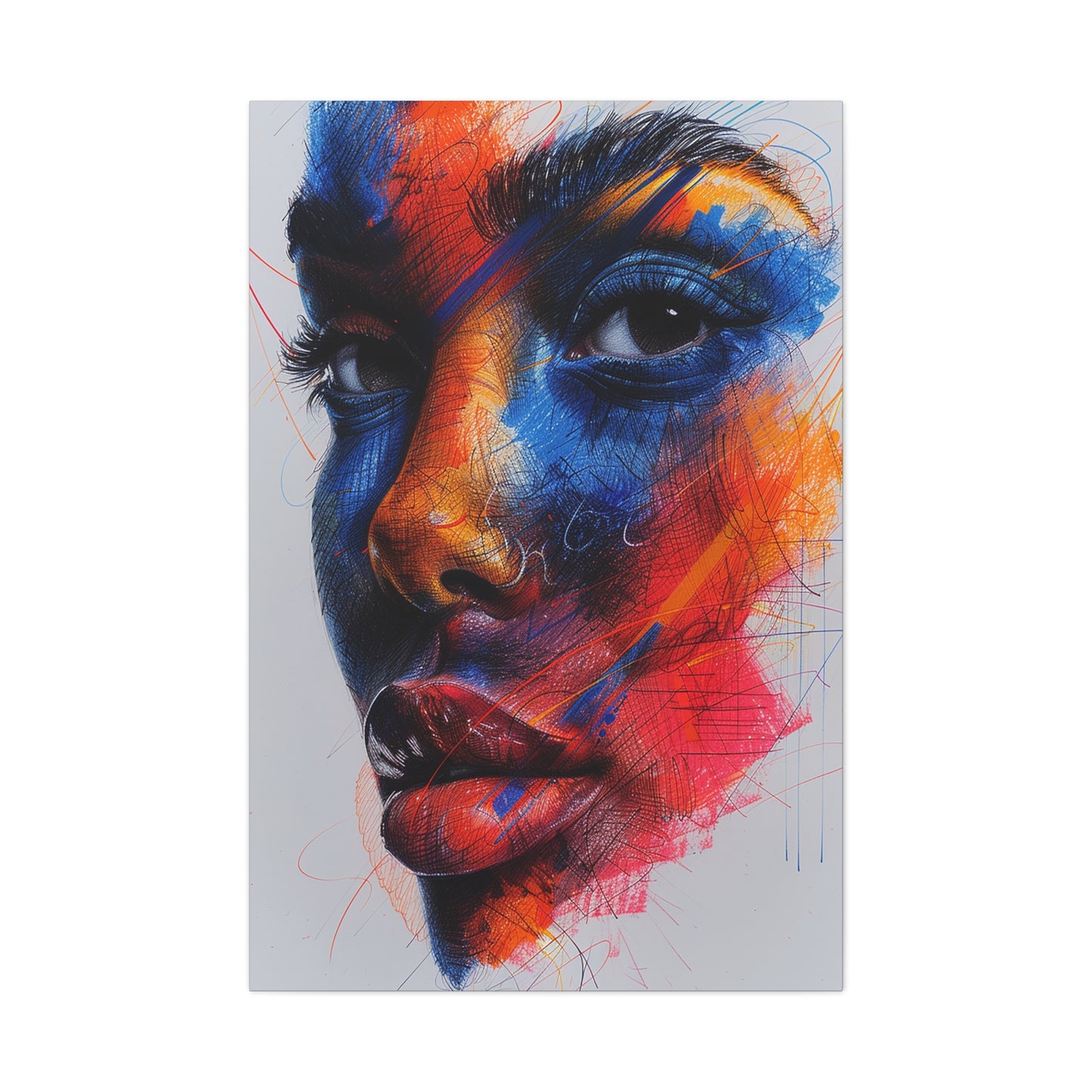 Colorful Intensity Abstract Face