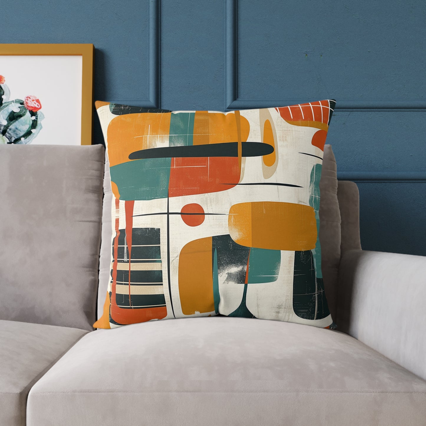 Retro Geometric Art Deco Pillow