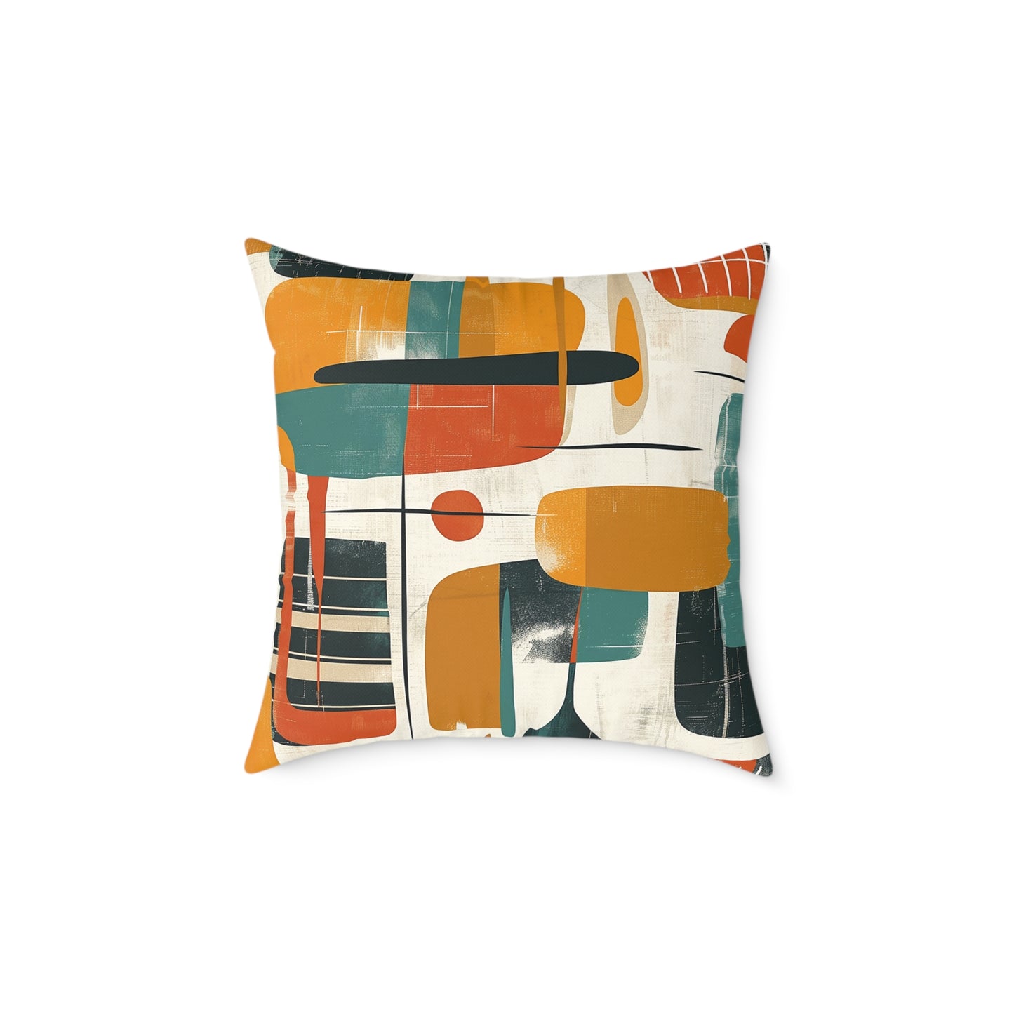 Retro Geometric Art Deco Pillow