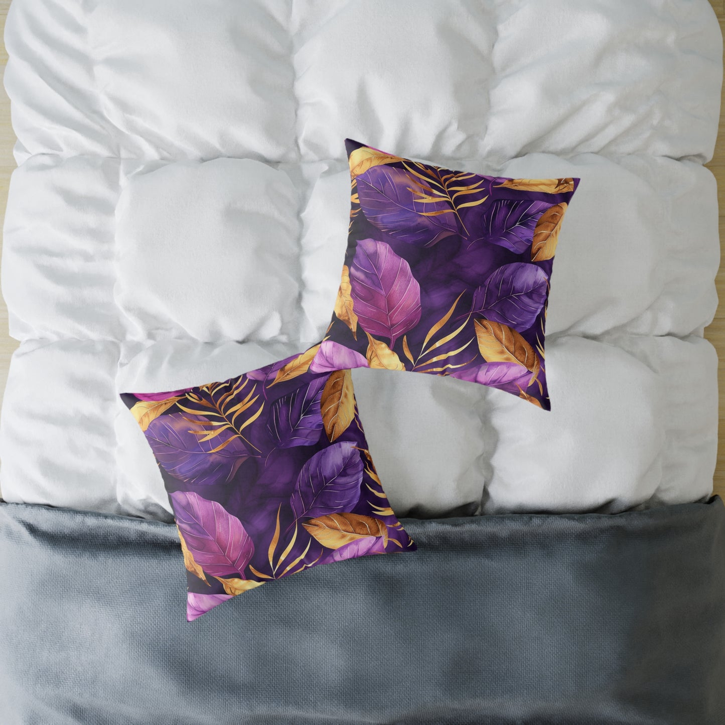 Vibrant Tropical Leaves Pillow