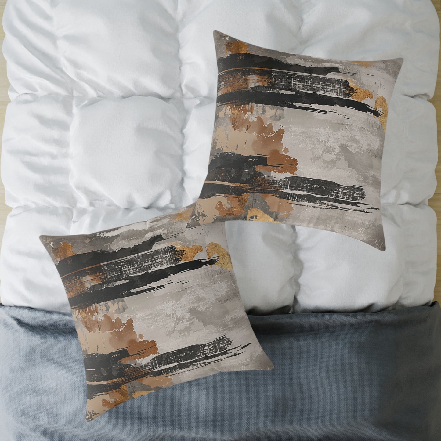 Abstract Earth Tones Brushstroke Pillow