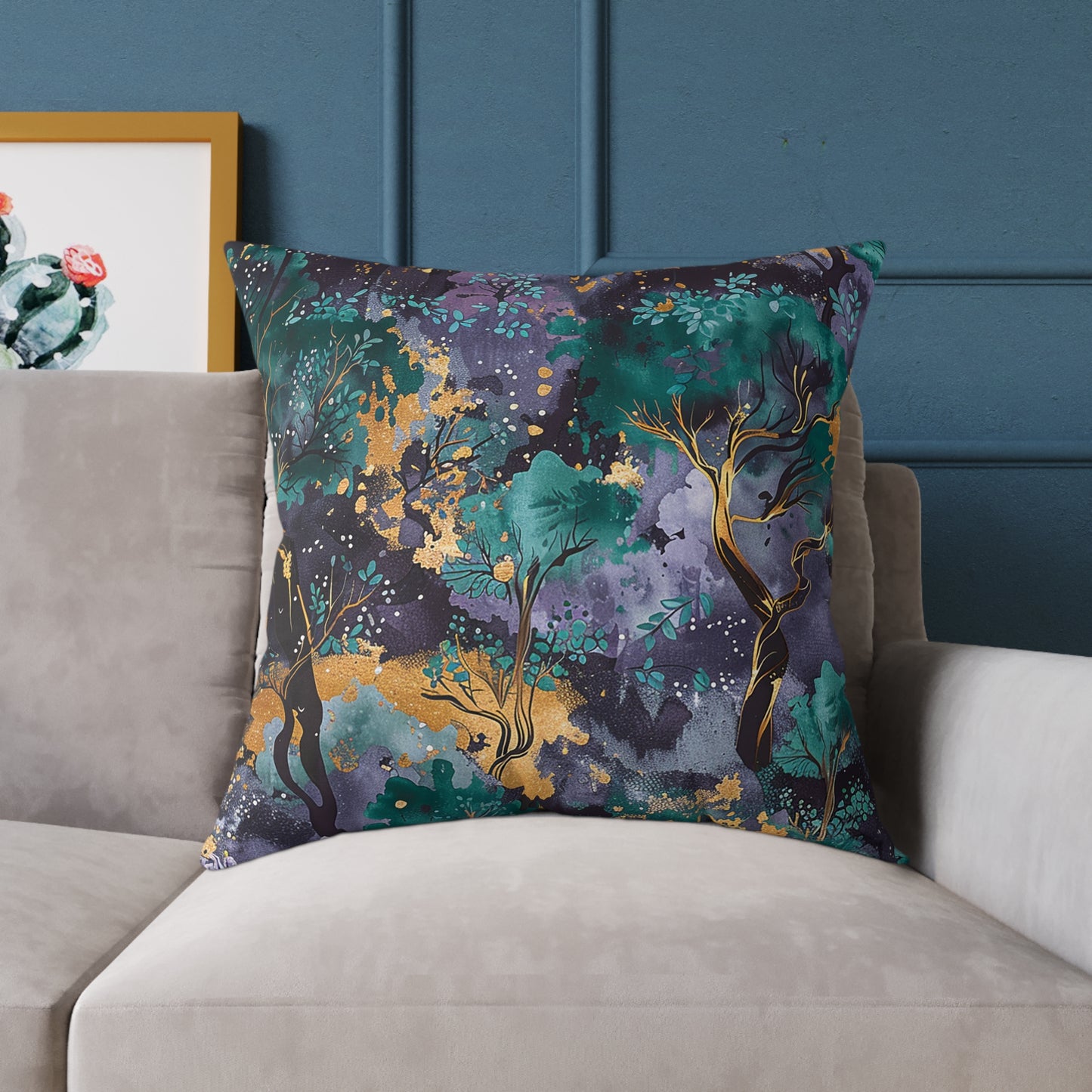 Midnight Woodland Themed Pillow