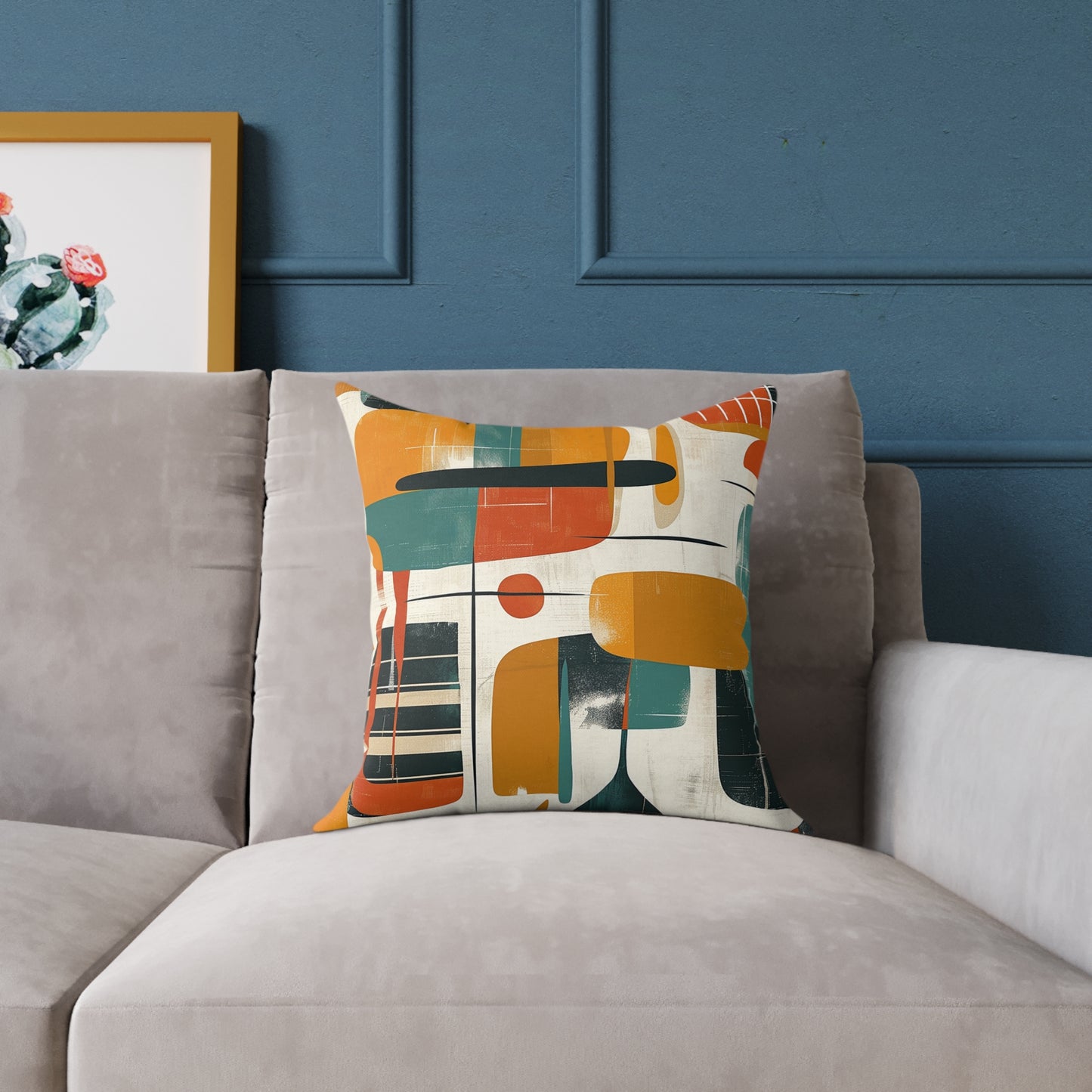 Retro Geometric Art Deco Pillow