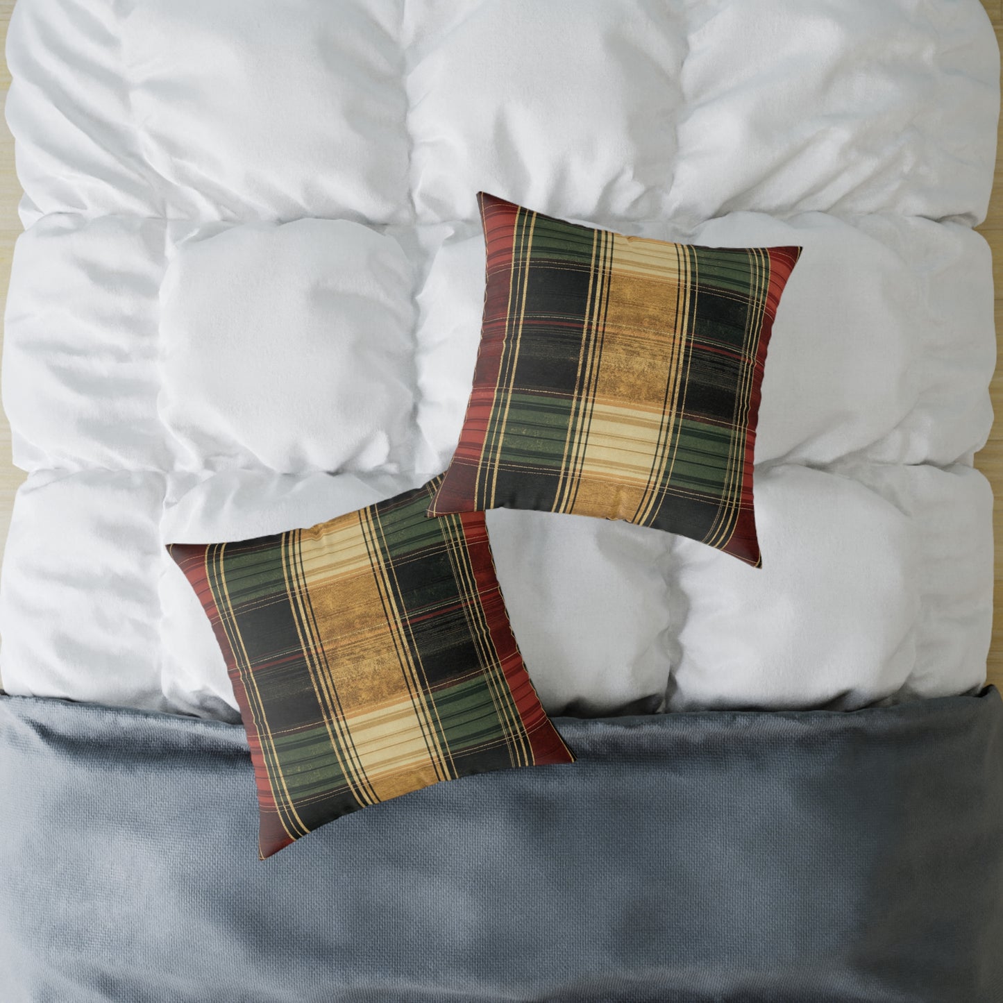 Cozy Tartan Throw Pillow