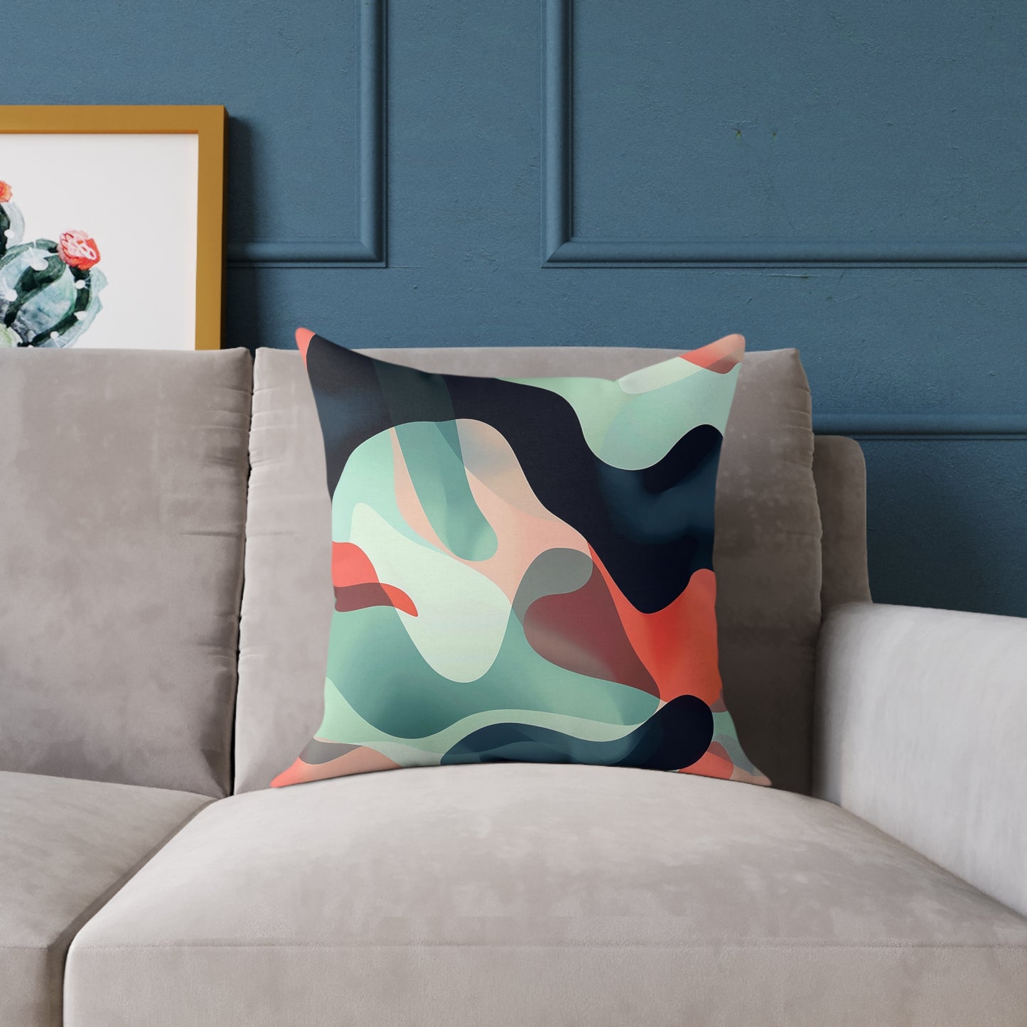 Abstract Waves Decorative Pillow