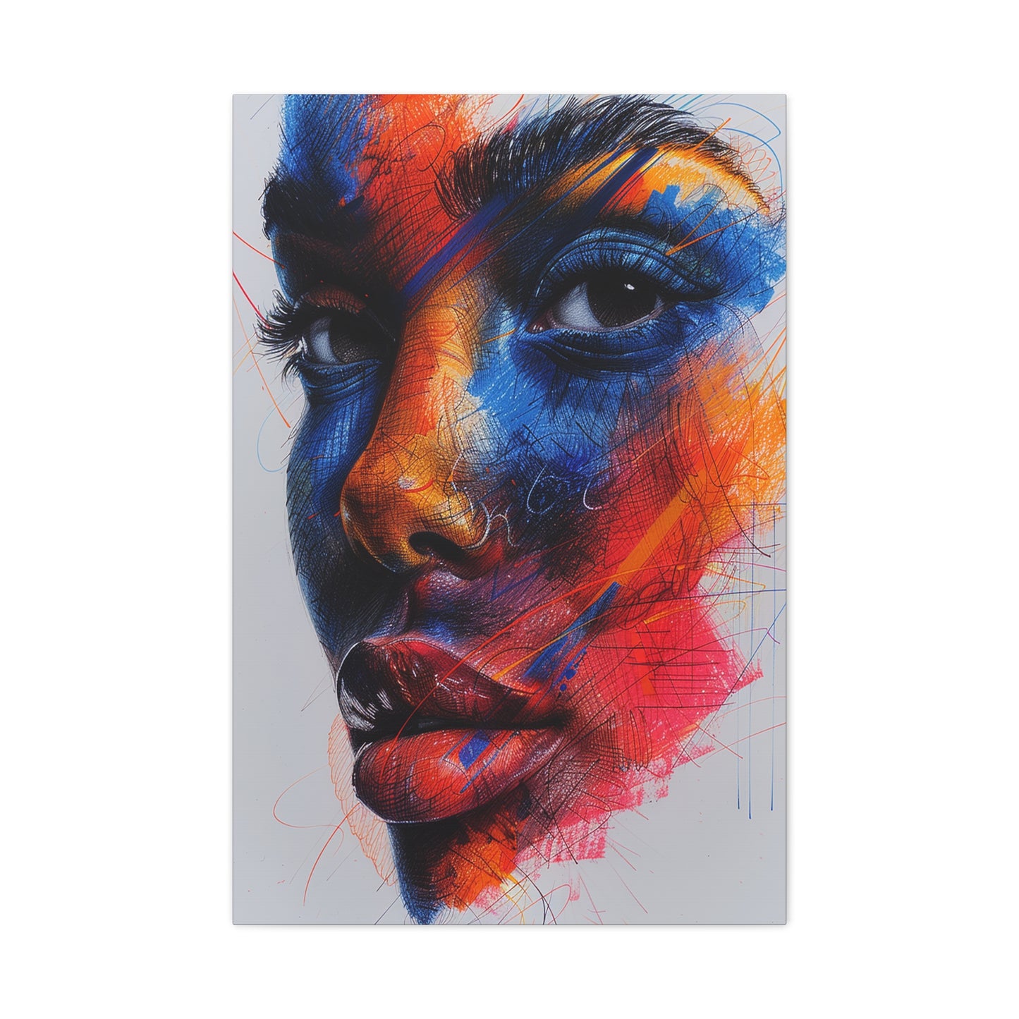 Colorful Intensity Abstract Face