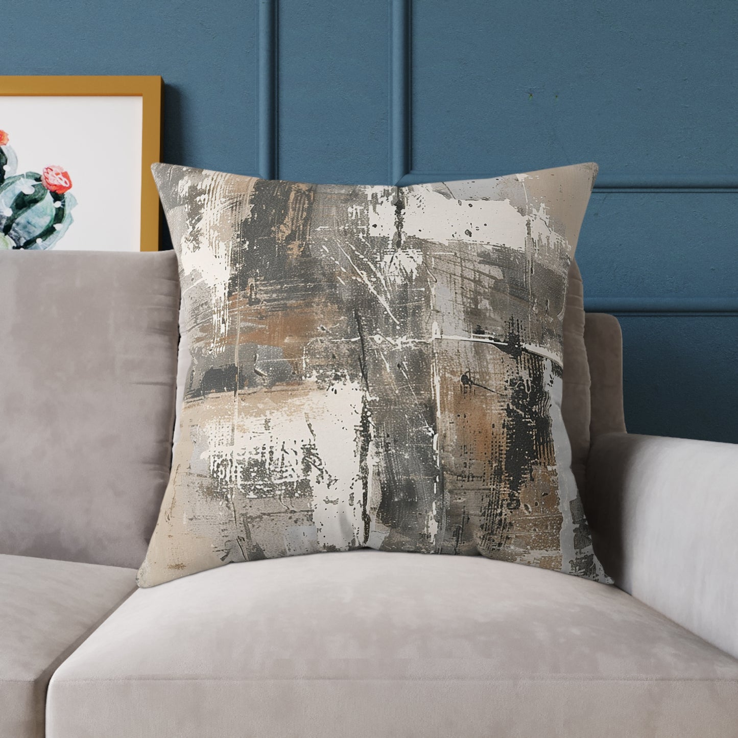 Abstract Earth Tones Pillow