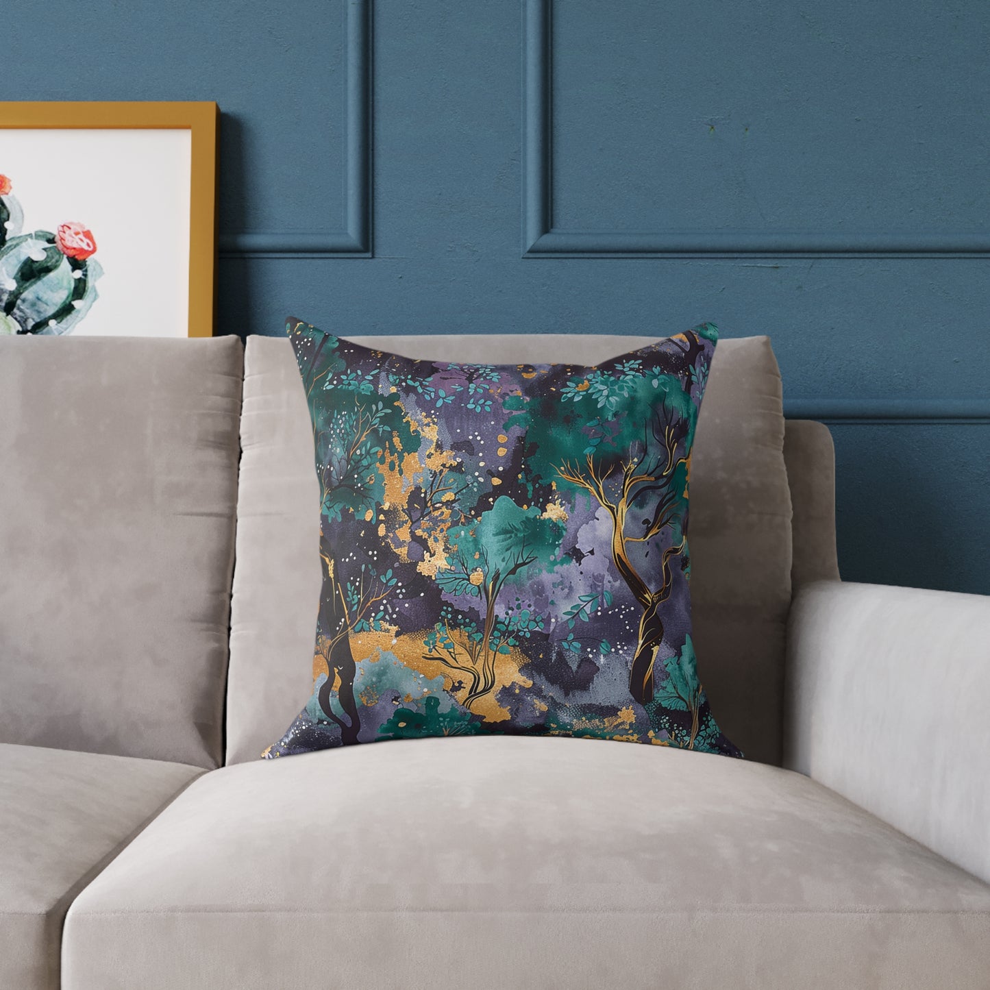 Midnight Woodland Themed Pillow