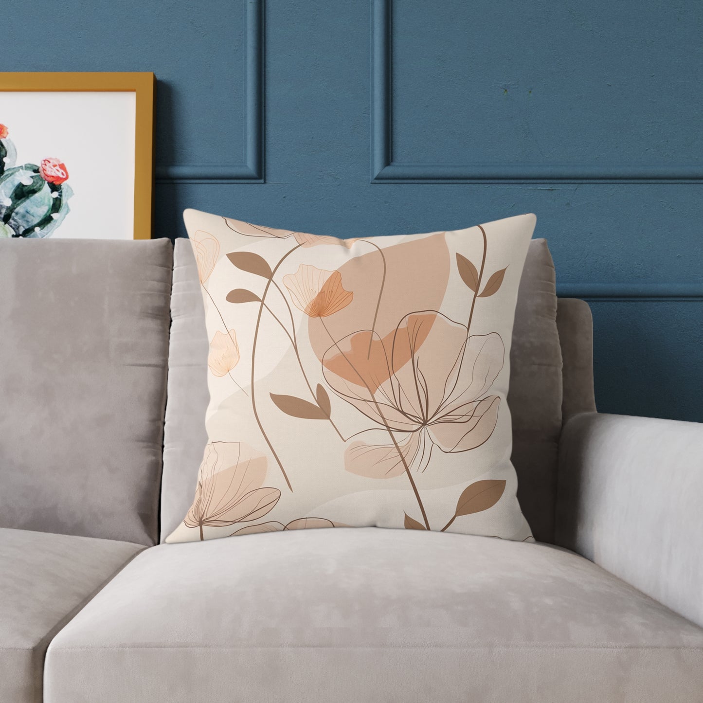 Soft Floral Elegance Pillow