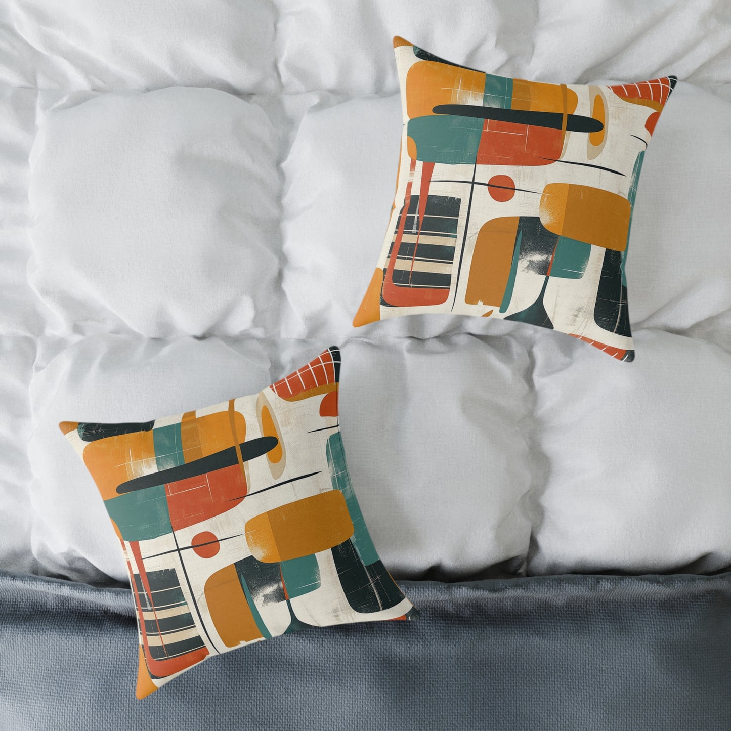 Retro Geometric Art Deco Pillow