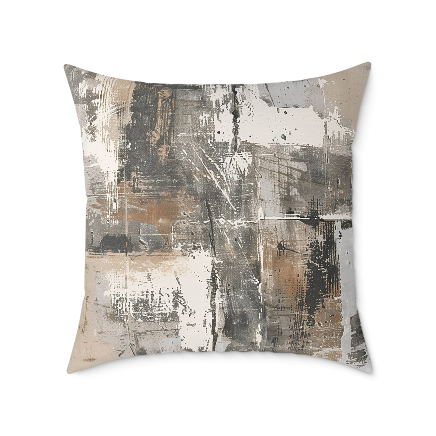 Abstract Earth Tones Pillow