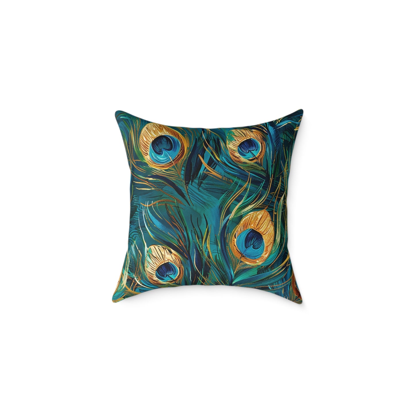 Peacock Elegance Decorative Pillow