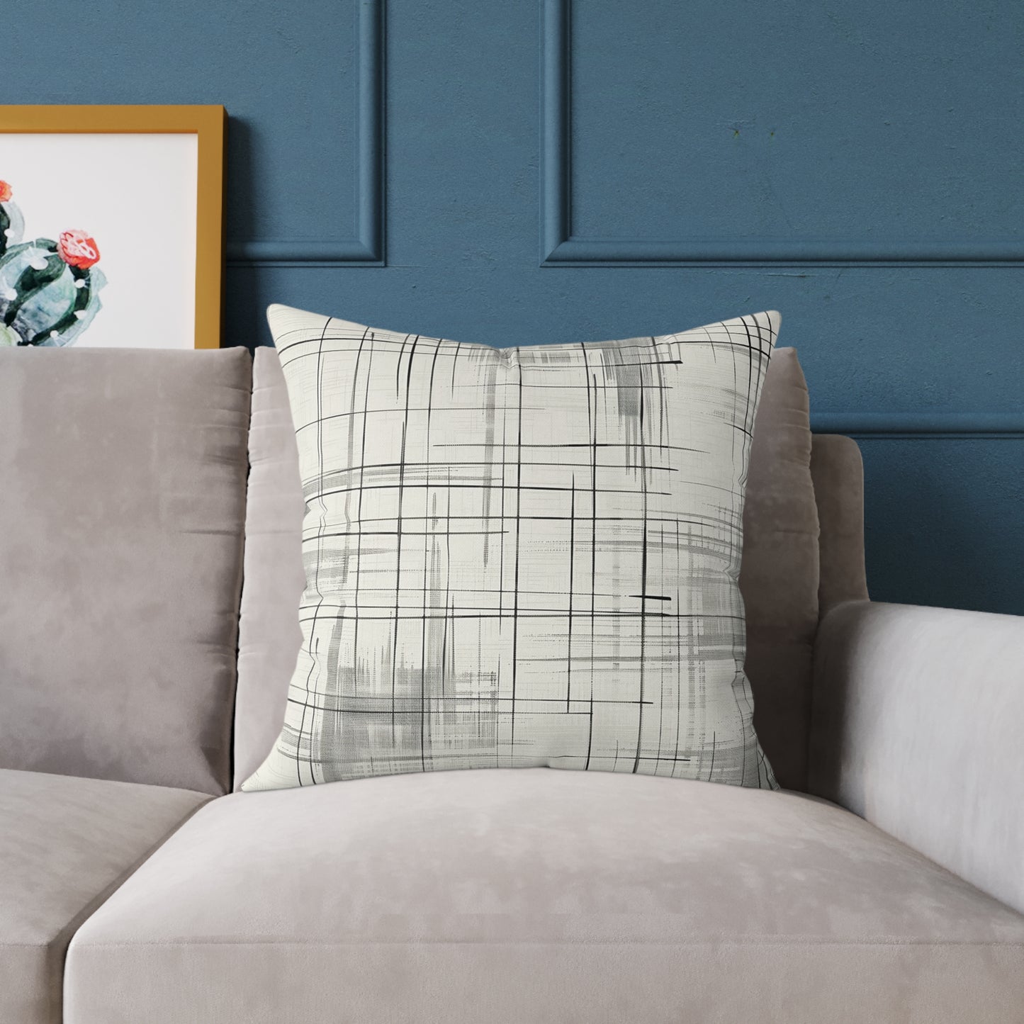 Minimalist Grid Decorative Pillow