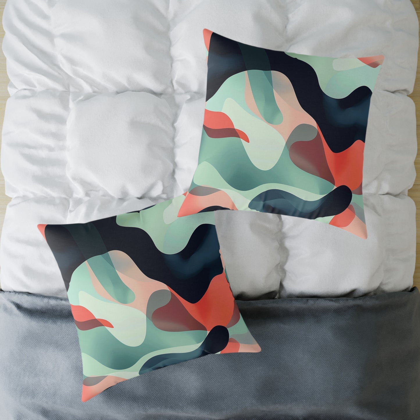 Abstract Waves Decorative Pillow