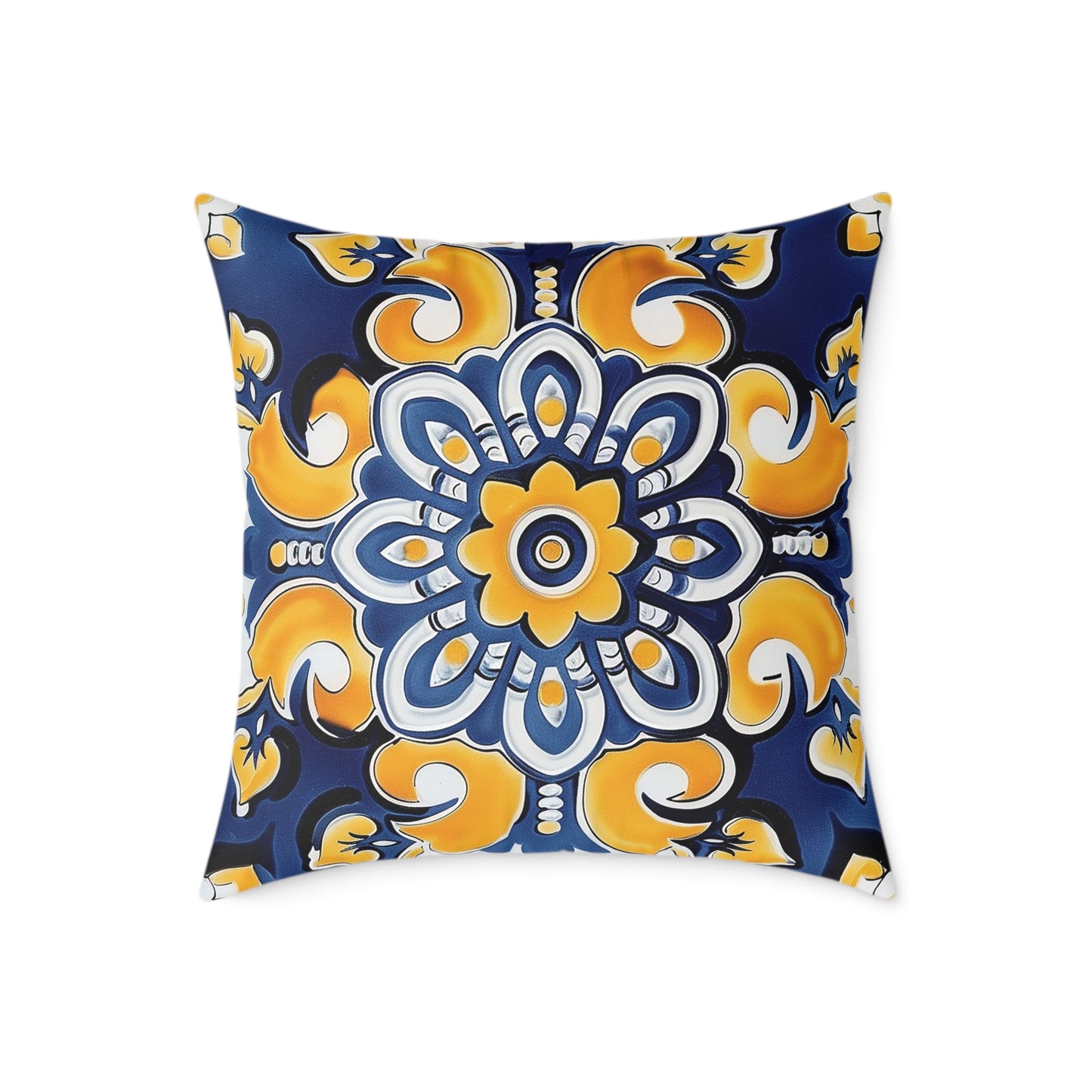 Elegant Mediterranean Floral Pillow