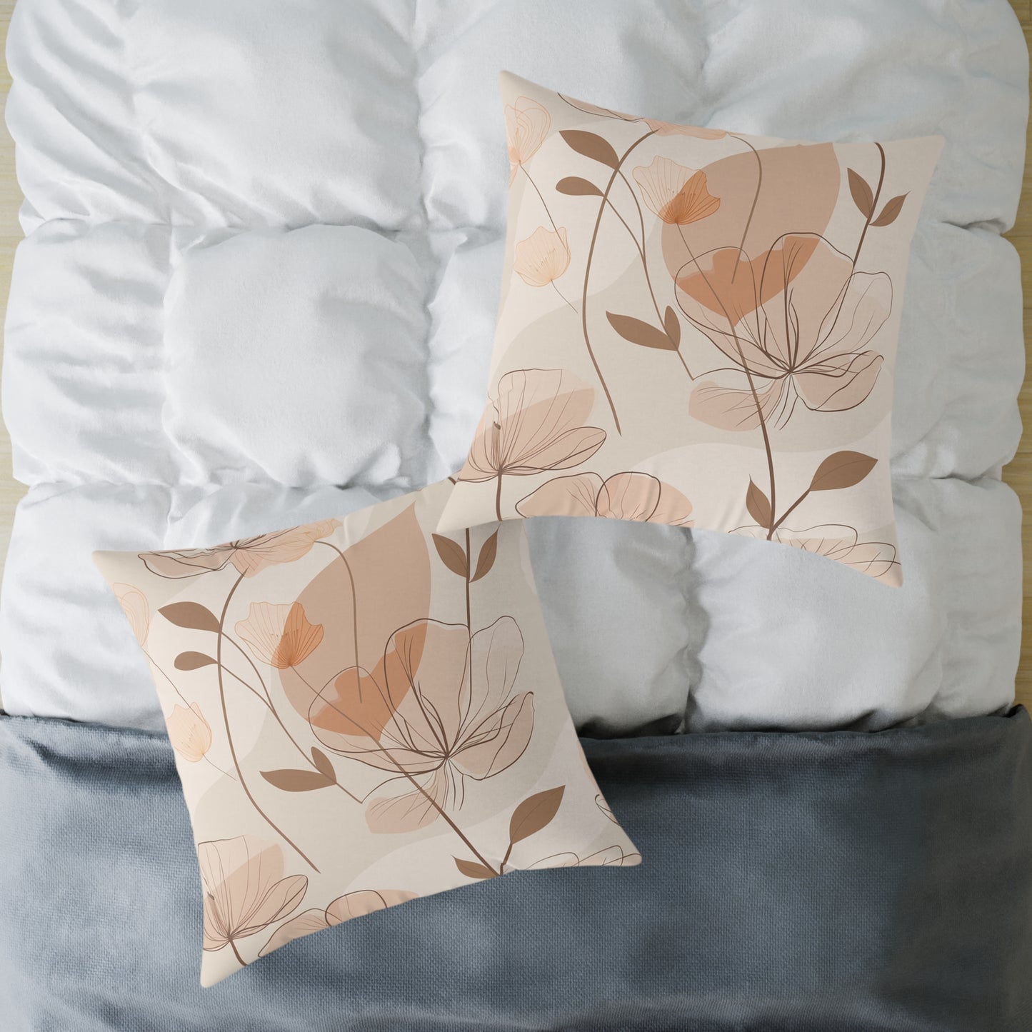 Soft Floral Elegance Pillow