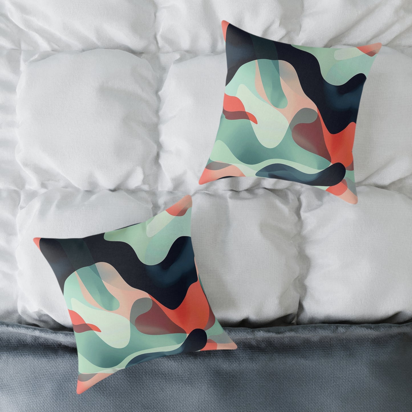 Abstract Waves Decorative Pillow