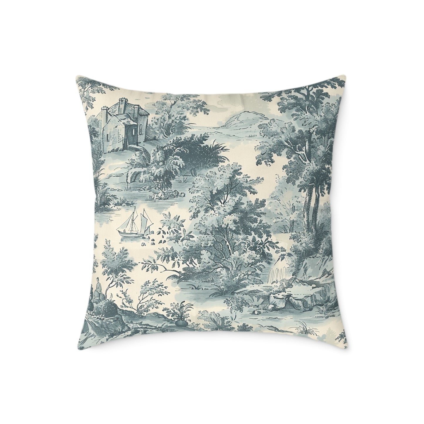 Classic Countryside Scene Pillow