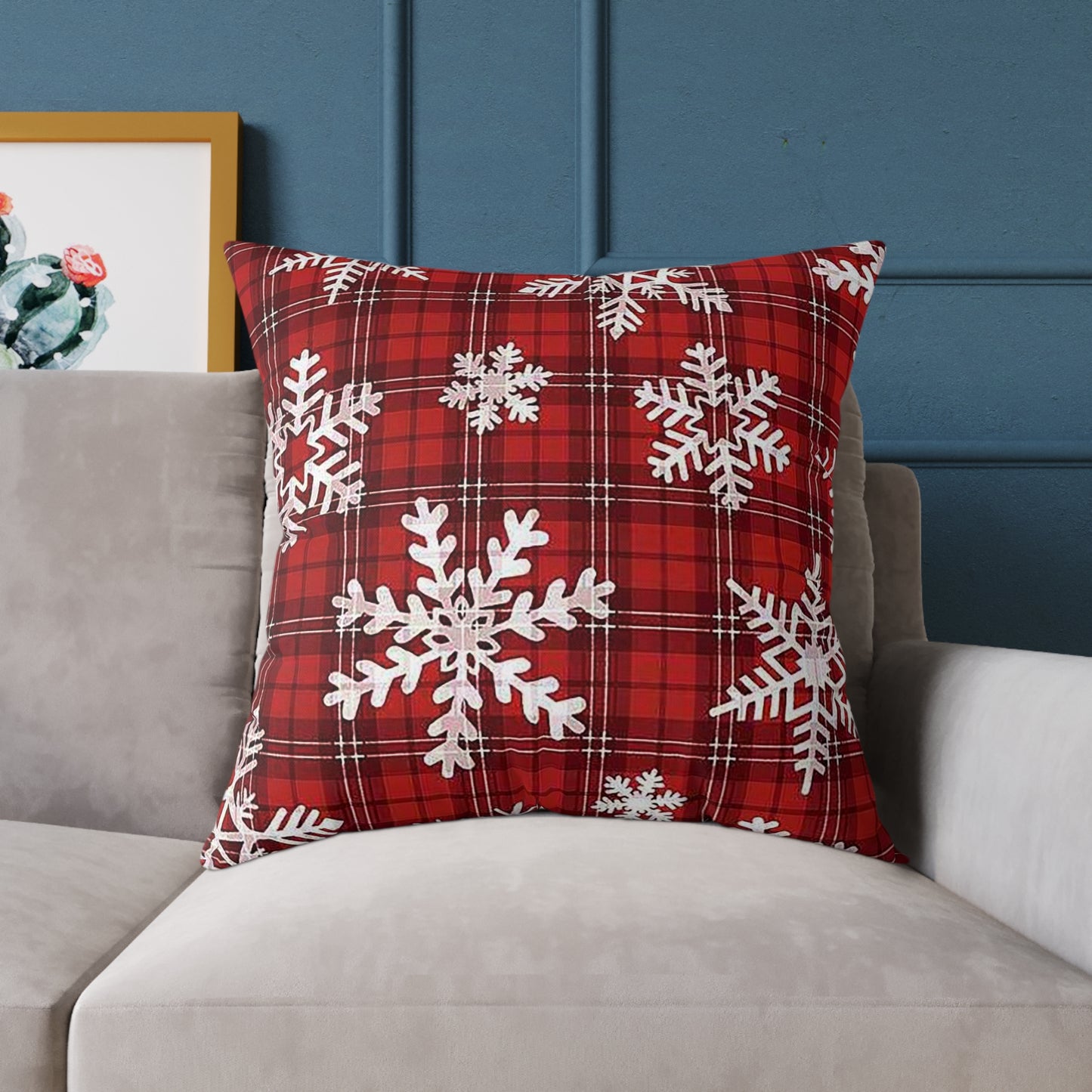 Festive Snowflake Pillow